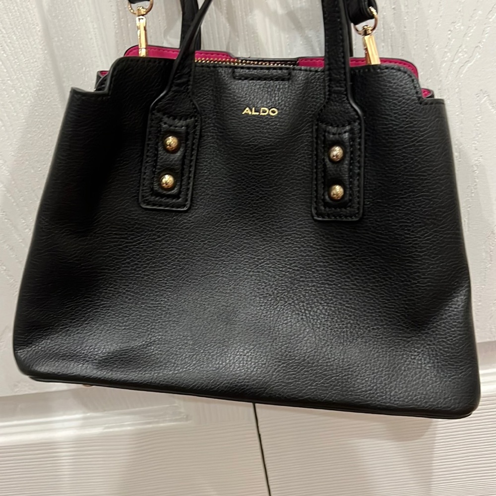 ALDO black crossbody purse, 3 compartments